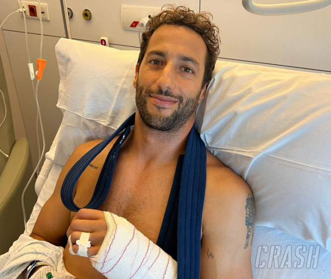 Daniel Ricciardo sends post-surgery message update from hospital bed