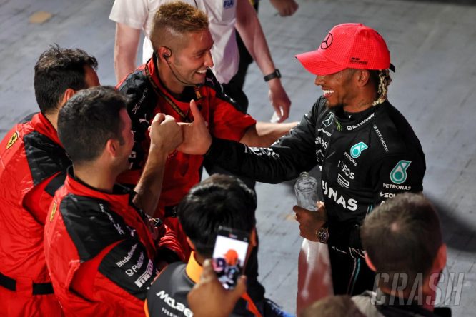 Mercedes respond to team ‘absence’ from Hamilton podium celebration claims