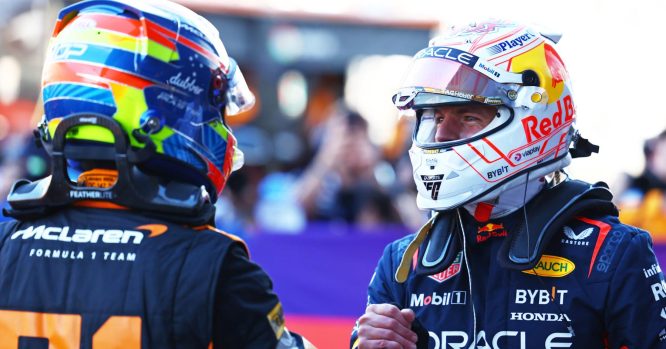 Piastri sets sights on Verstappen after securing front row