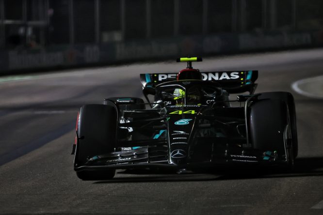 Hamilton hails &#8216;best FP2 session&#8217; of 2023 in Singapore