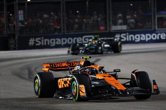 Norris hit the same wall as Russell on Singapore GP final lap