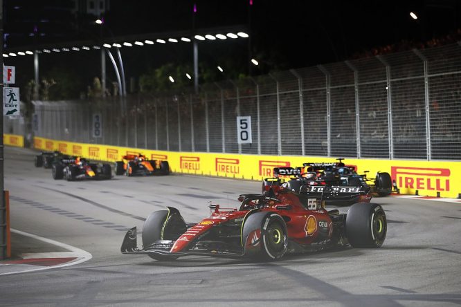 F1 Singapore GP: Sainz holds off Norris to win tense race as Russell crashes
