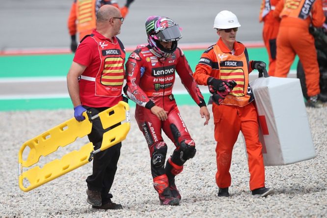 MotoGP riders split on what’s to blame for Barcelona Turn 1 pile-up