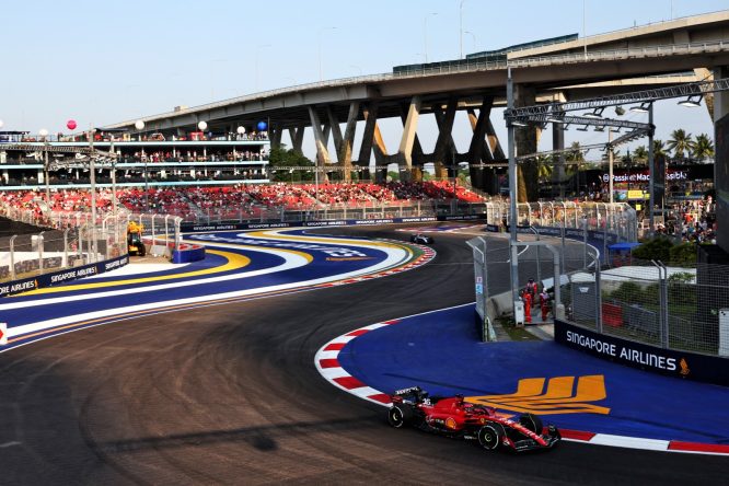 Leclerc heads Ferrari 1-2 in opening Singapore session
