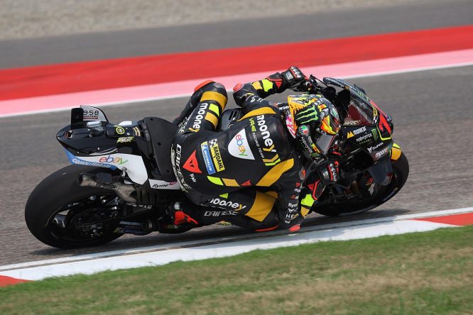 Marini fractures collarbone in MotoGP sprint race crash with team-mate