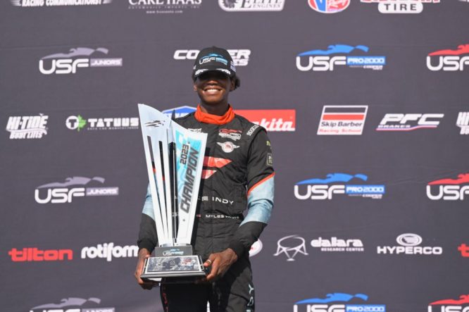 Rowe crowned 2023 USF Pro 2000 champion with third at Portland