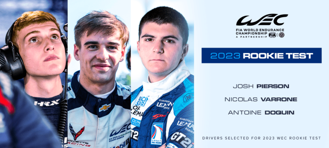 Pierson, Varrone and Doquin selected as WEC rookies for Bahrain test