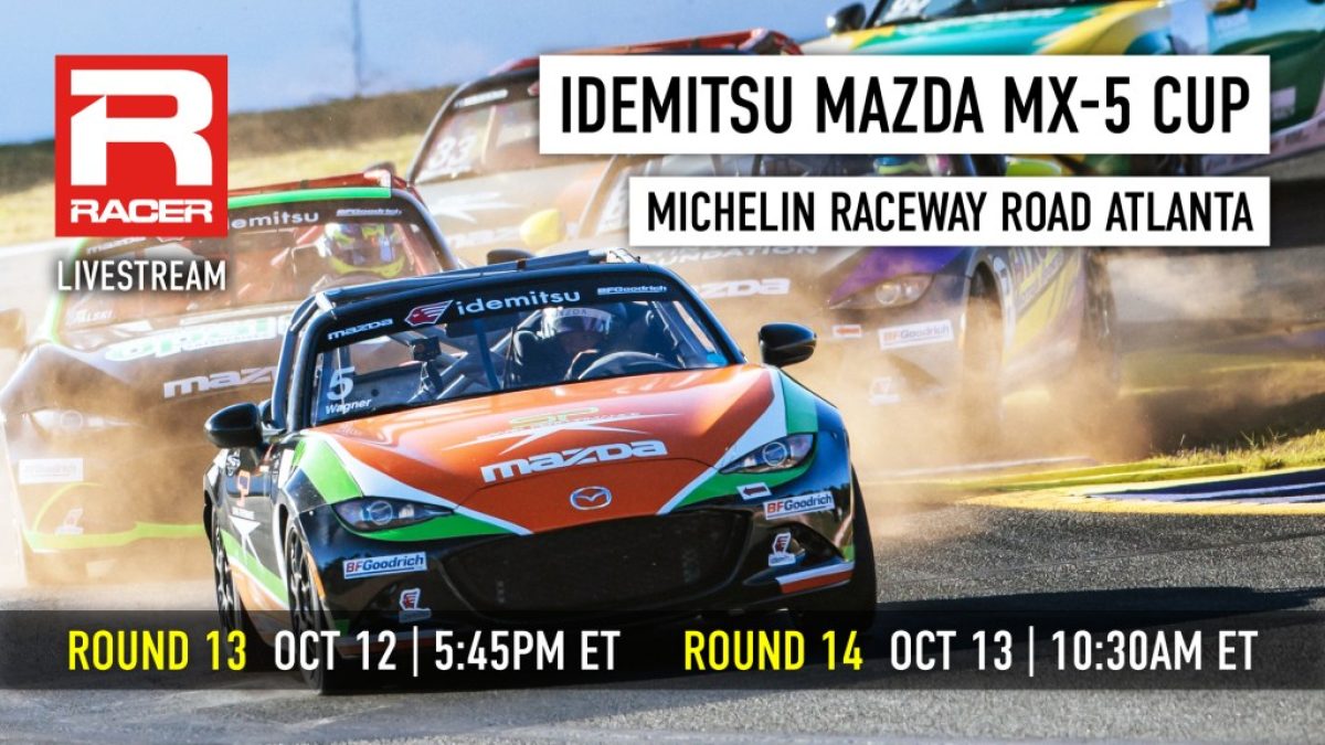 Live stream: Idemitsu Mazda MX-5 Cup, Round 13, Road Atlanta