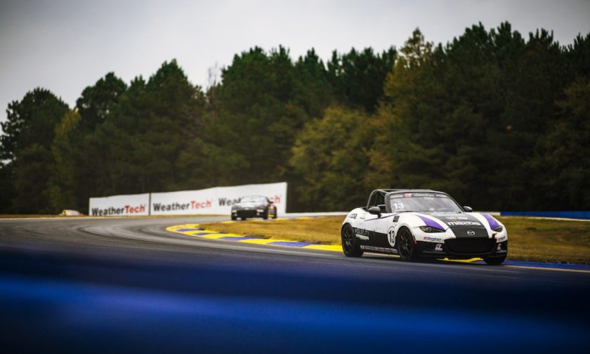 The Idemitsu Mazda MX-5 Cup presented by BFGoodrich Tires season finale started with a single practice session at Road Atlanta on Wednesday. Robert Noaker (No. 13 Robert Noaker Racing) was quickest, followed closely by season championship contender Aaron Jeansonne (No.