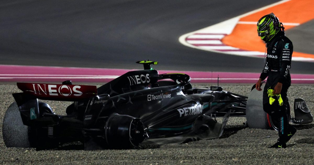 Mercedes&#8217; Qatar Grand Prix got off to the worst possible start when its drivers collided on the opening lap of the race.