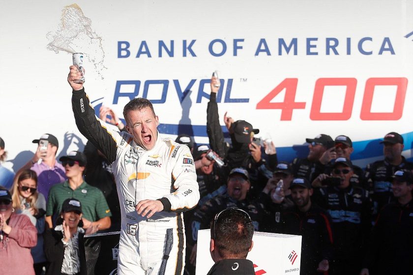 Allmendinger holds off Byron for emotional Roval Cup win