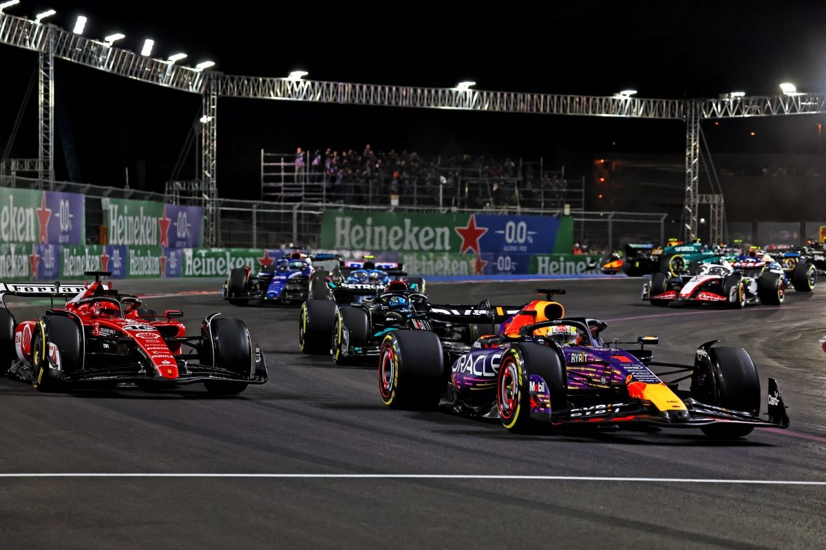 Dramatic Battle in Sin City: Verstappen Triumphs over Leclerc and Perez for Glorious Victory