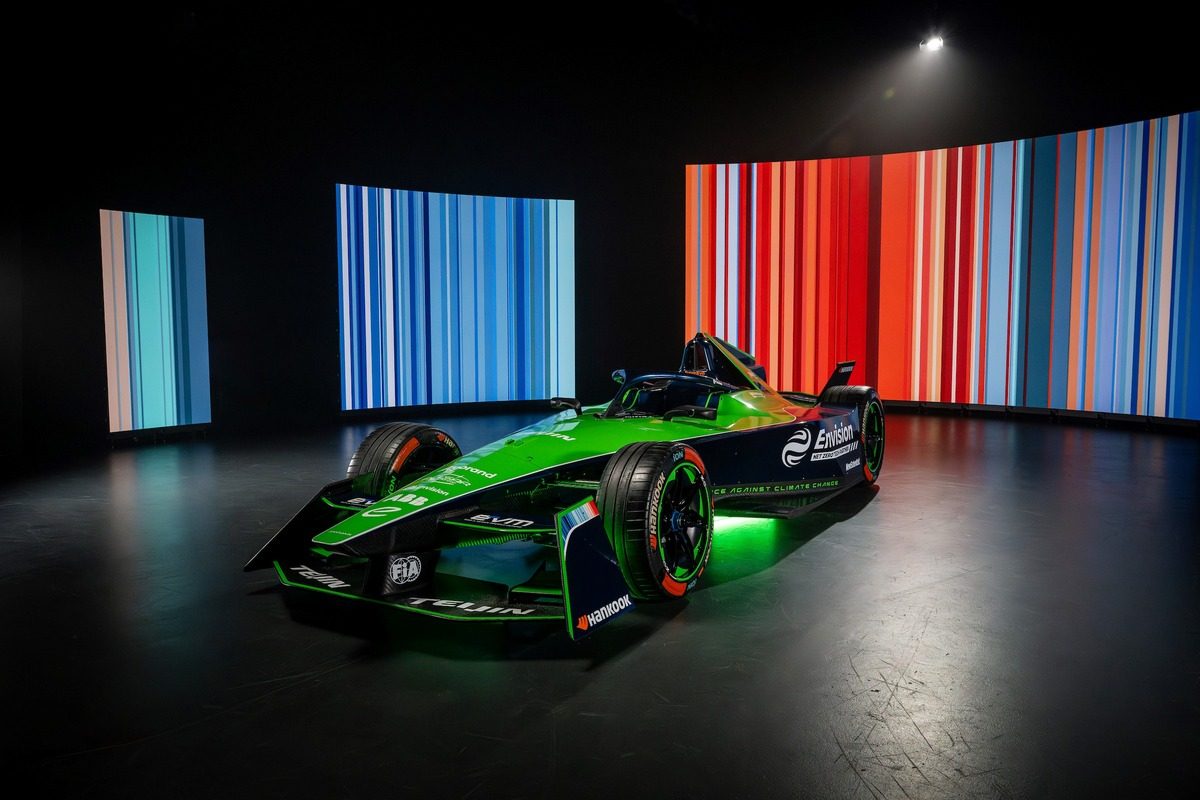 Boldly Paving the Way for Climate Action: Envision Unveils Spectacular Season 10 Livery Adorned with Striking Climate Stripes