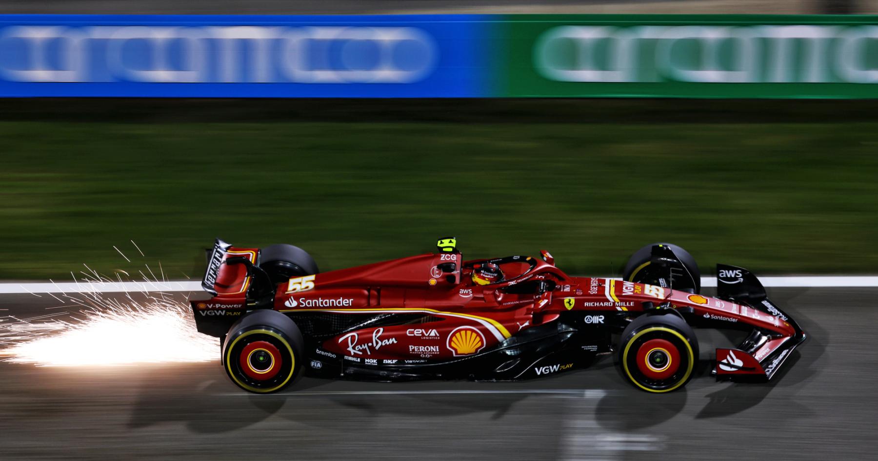 Breaking Barriers: Sainz and Ferrari Dominate Day 2 in Bahrain