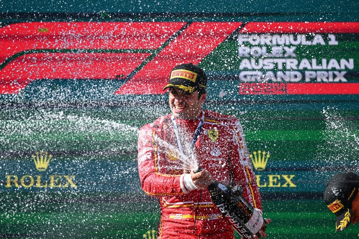 Sainz Soars to Victory as Ferrari Dominates F1 Australian Grand Prix