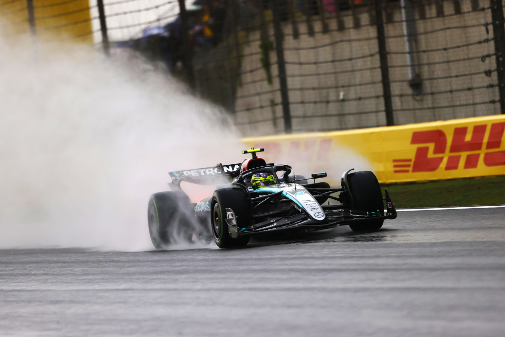 Hamilton Reigns Supreme in Rain-Drenched Qualifying to Secure Front Row for Sprint Race