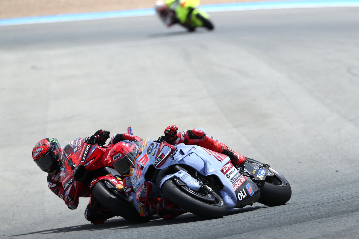 Marquez Commends Bagnaia's Fierce Defensive Tactics in Jerez MotoGP Showdown