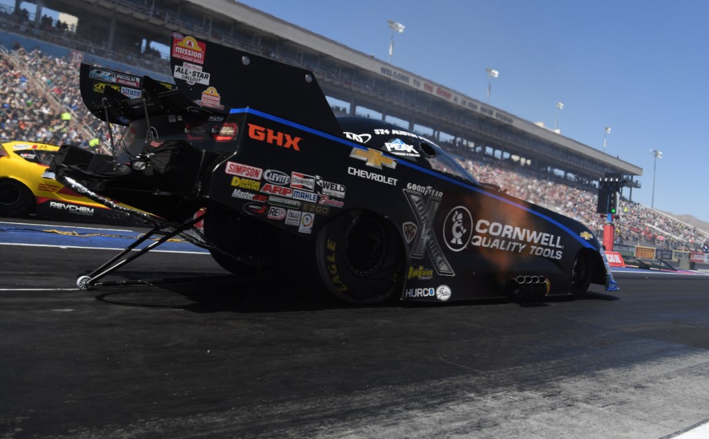 Powerful Trio Dominates NHRA Vegas 4-Wide Nationals Qualifying as Prock, Kalitta, and Tucker Claim Top Spots