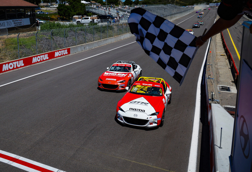 Thomas Triumphs in Thrilling Last-Lap Victory at MX-5 Cup Race in Laguna Seca