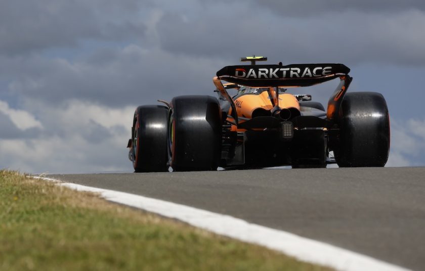 Norris Dominates as McLaren Shines in Rain-Drenched British GP Practice Sessions