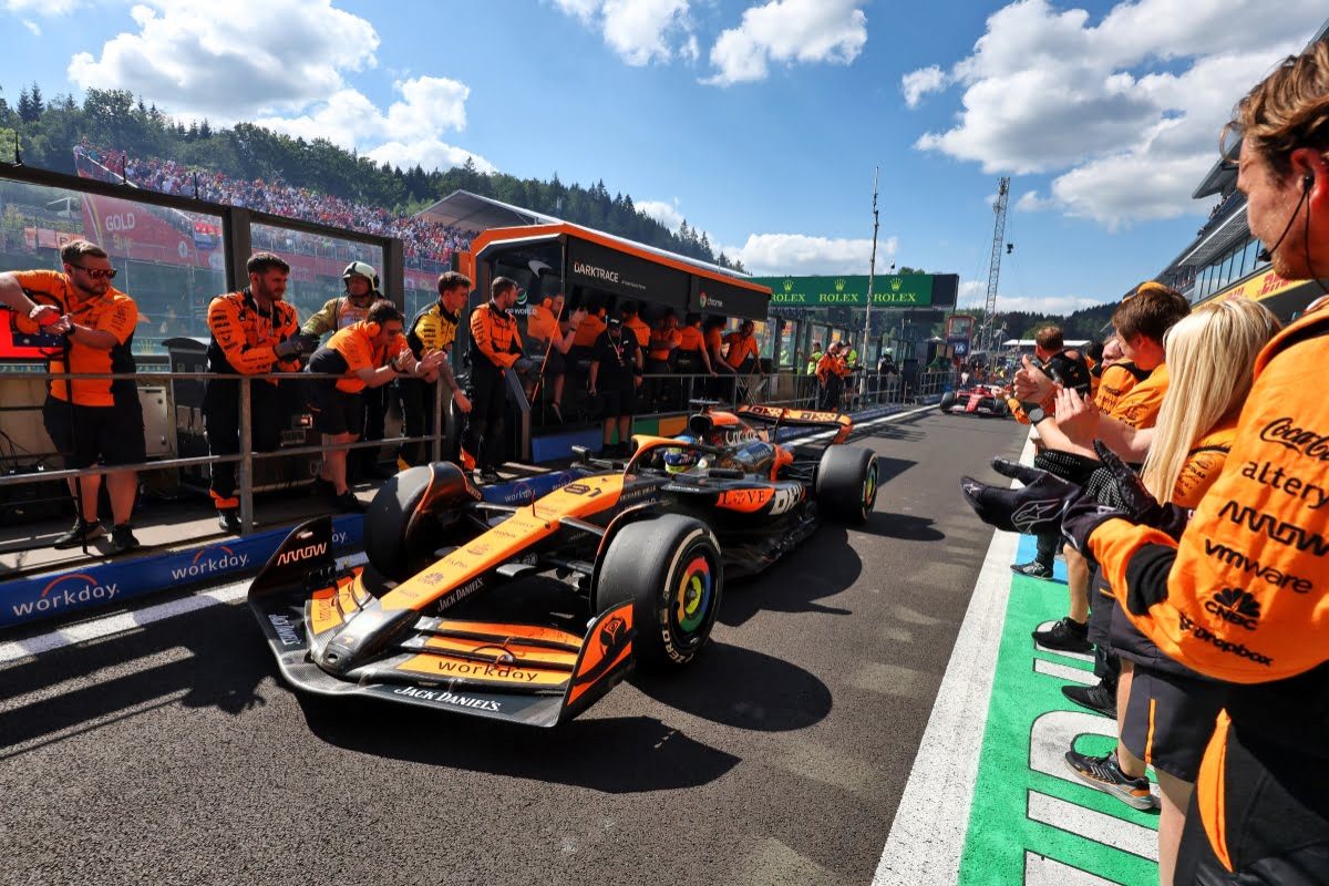 McLaren’s F1 title hopes will dissuade ‘adventurous strategies’ like Russell at Spa