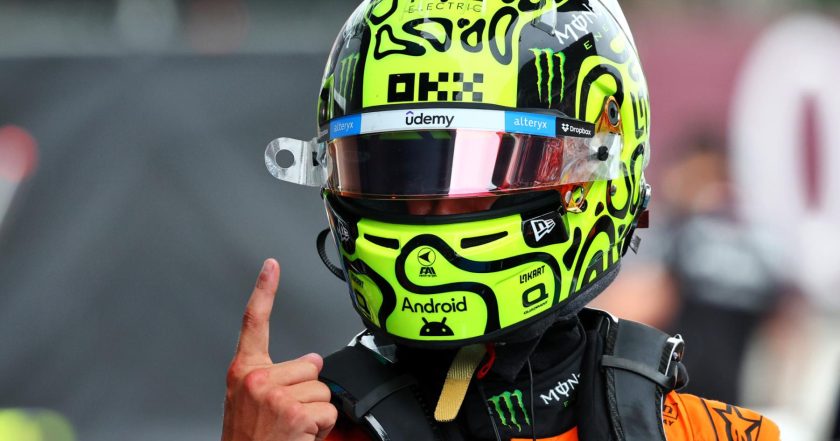 Norris Unveils Cutting-Edge Helmet Design for British Grand Prix