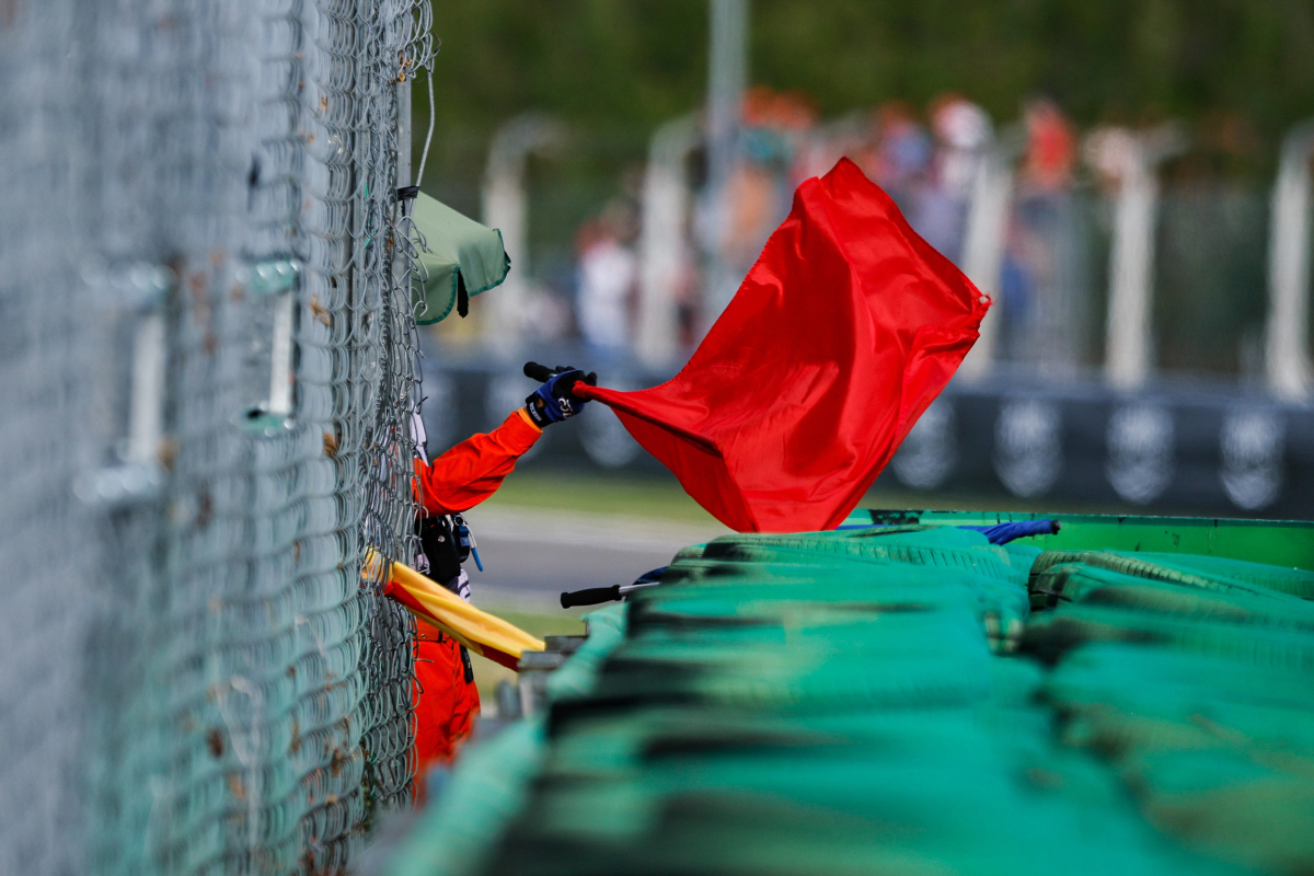 Practice red flagged early after SPIN in wet conditions