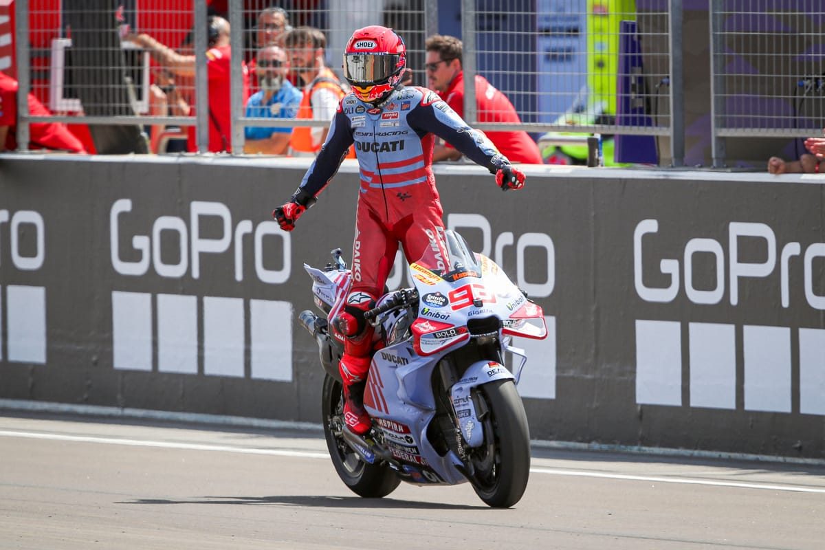 Marc Marquez wins first GP on Ducati; his brother takes Bagnaia out