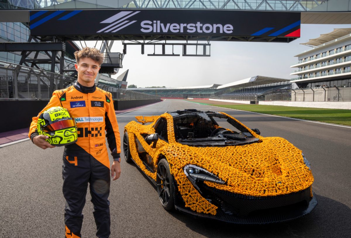 Revving Innovation: Watch Norris Maneuver a Life-Sized LEGO McLaren P1 at Silverstone