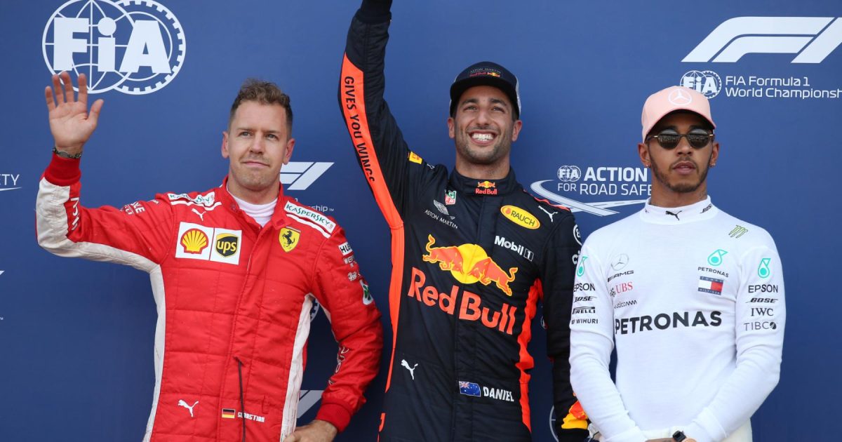 Pinnacle of Racing Excellence: Ricciardo Takes Down Hamilton and Vettel in Iconic Showdown