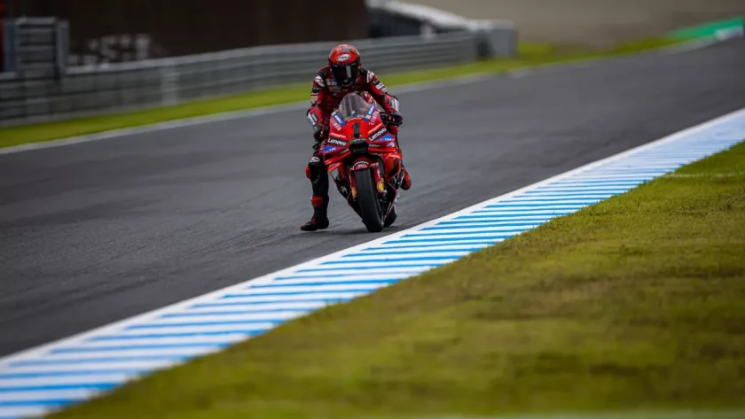 Mastering the Elements: Francesco Bagnaia Leads the Way in Intense MotoGP Practice