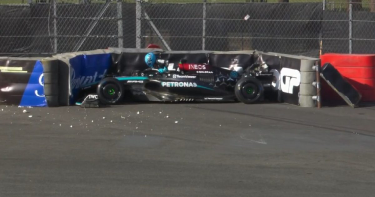 Russell crashes Mercedes for second time in seven days