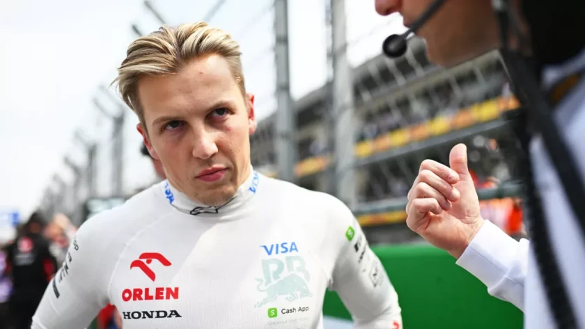 Liam Lawson apologises for rude gesture against Sergio Perez in F1 Mexico GP