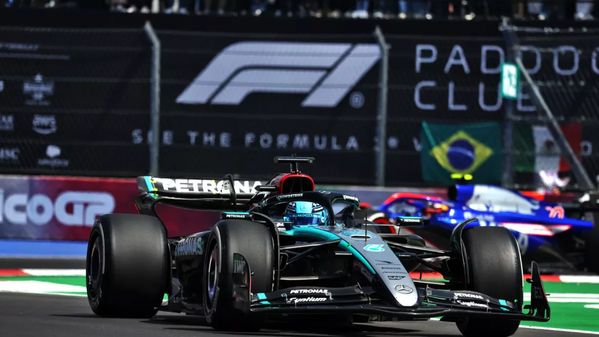 George Russell Shines as Mercedes Dominates Disrupted FP1 Session in Mexico