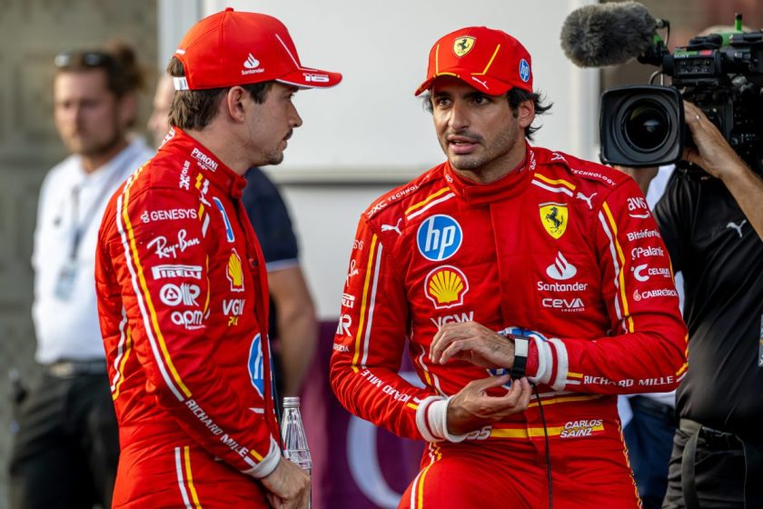 Ferrari team-mates COLLIDE at Las Vegas Grand Prix