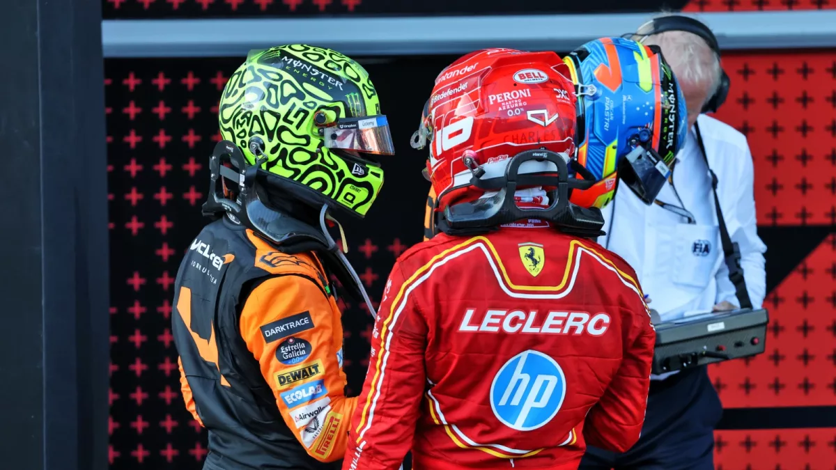 Battle of the Titans: Lando Norris vs Charles Leclerc Race for Second Place