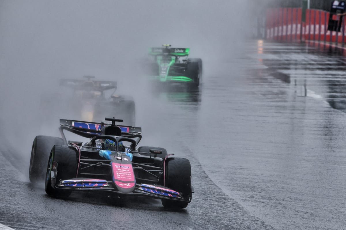 Brazilian GP red-flagged with Ocon leading Verstappen