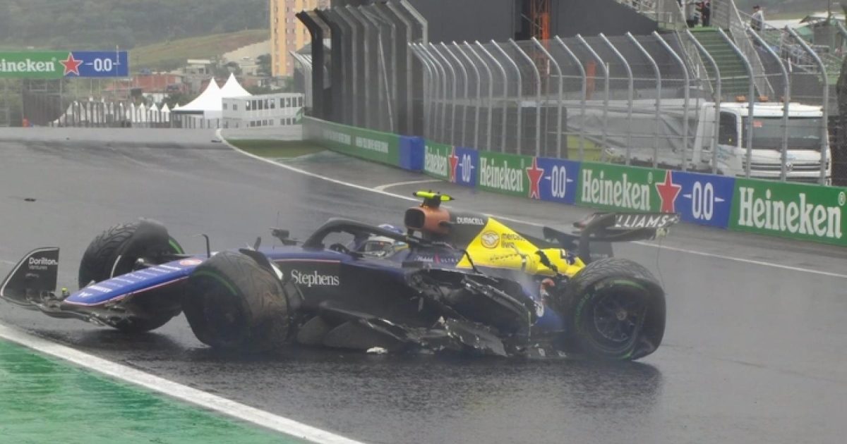 Brazilian GP red-flagged after Colapinto destroys Williams