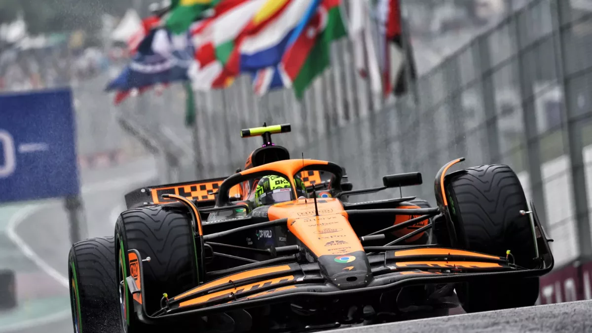 Lando Norris takes pole in chaotic Brazil F1 qualifying, Max Verstappen out in Q2