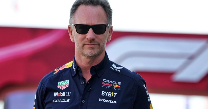 Horner pokes fun at 'hysterical' Russell for making 'big meal out of' Verstappen incident