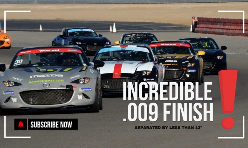 Miata Cup race determined by incredible .009