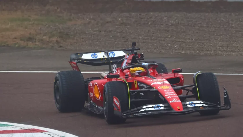 Gallery: Lewis Hamilton drives his first laps in a Ferrari F1 car