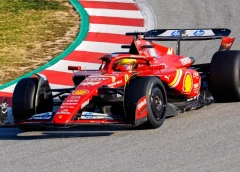 Racing Royalty: Lewis Hamilton Sets the Track Ablaze with Ferrari and Pirelli in Barcelona Test