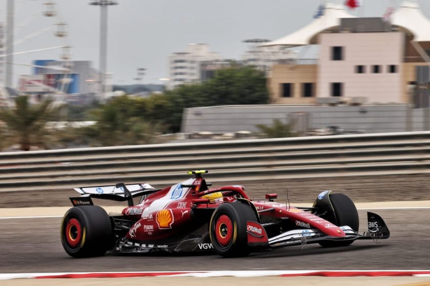 Hamilton sets fastest lap of the Bahrain F1 test so far