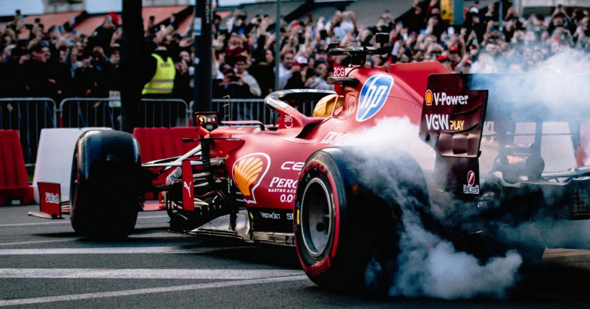 Lewis Hamilton wows Ferrari F1 fans with donuts in Milan