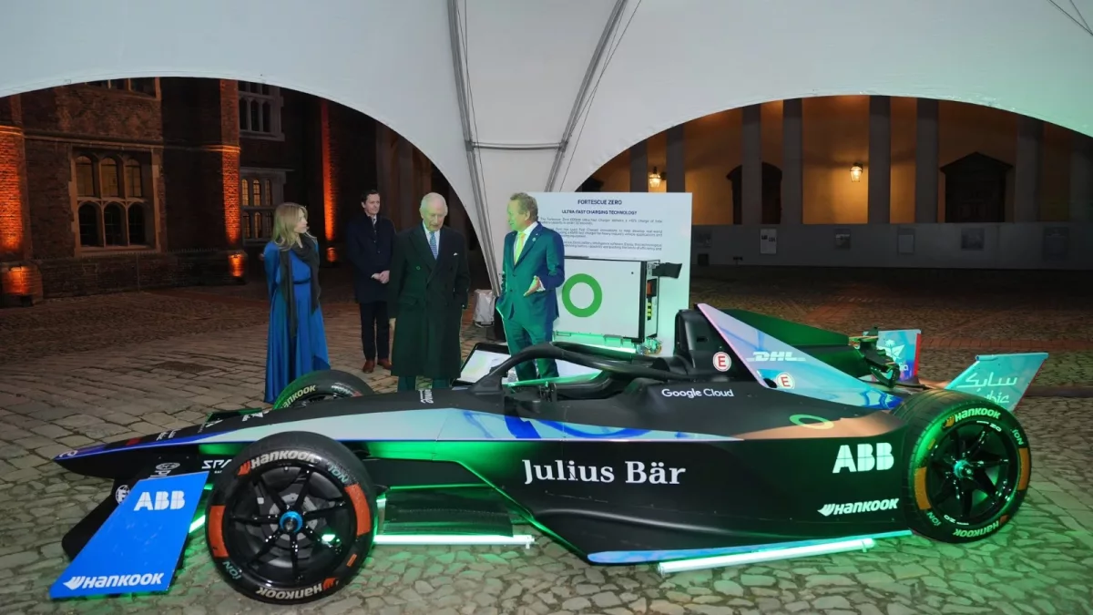 Royalty Embraces Electric Racing: King Charles Champions Sustainability with Formula E Car Showcase