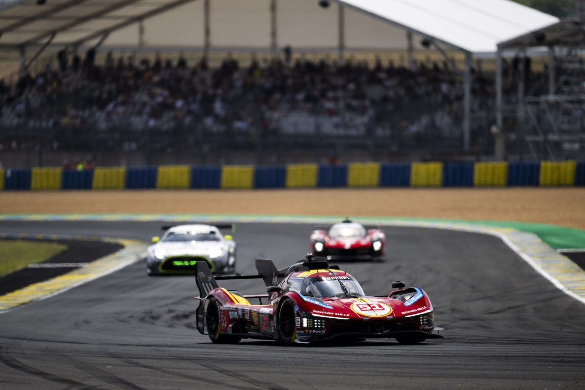 Ferrari’s Alessandro Pier Guidi leads Le Mans with five and half hours to go
