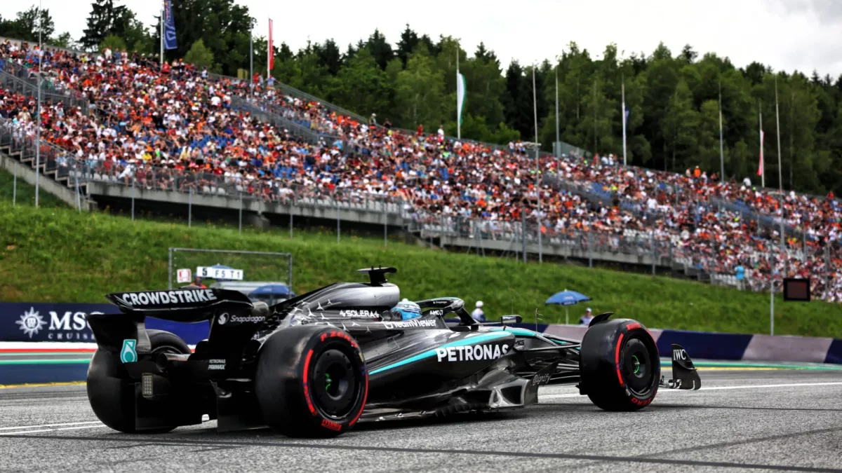 George Russell fastest in first practice for F1 Austrian GP