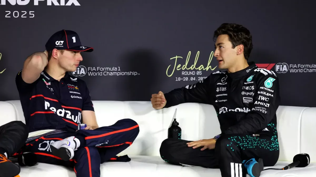 Unexpected Turn: George Russell Reflects on Max Verstappen's Surprising Move at F1 Spanish GP