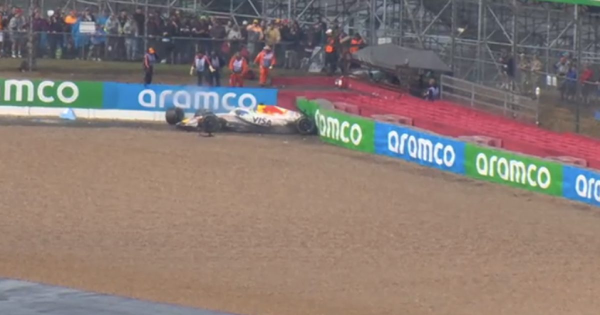 Isack Hadjar suffers scary high-speed shunt in horrendous British GP condition